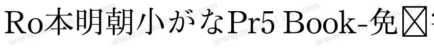 Ro本明朝小がなPr5 Book字体转换